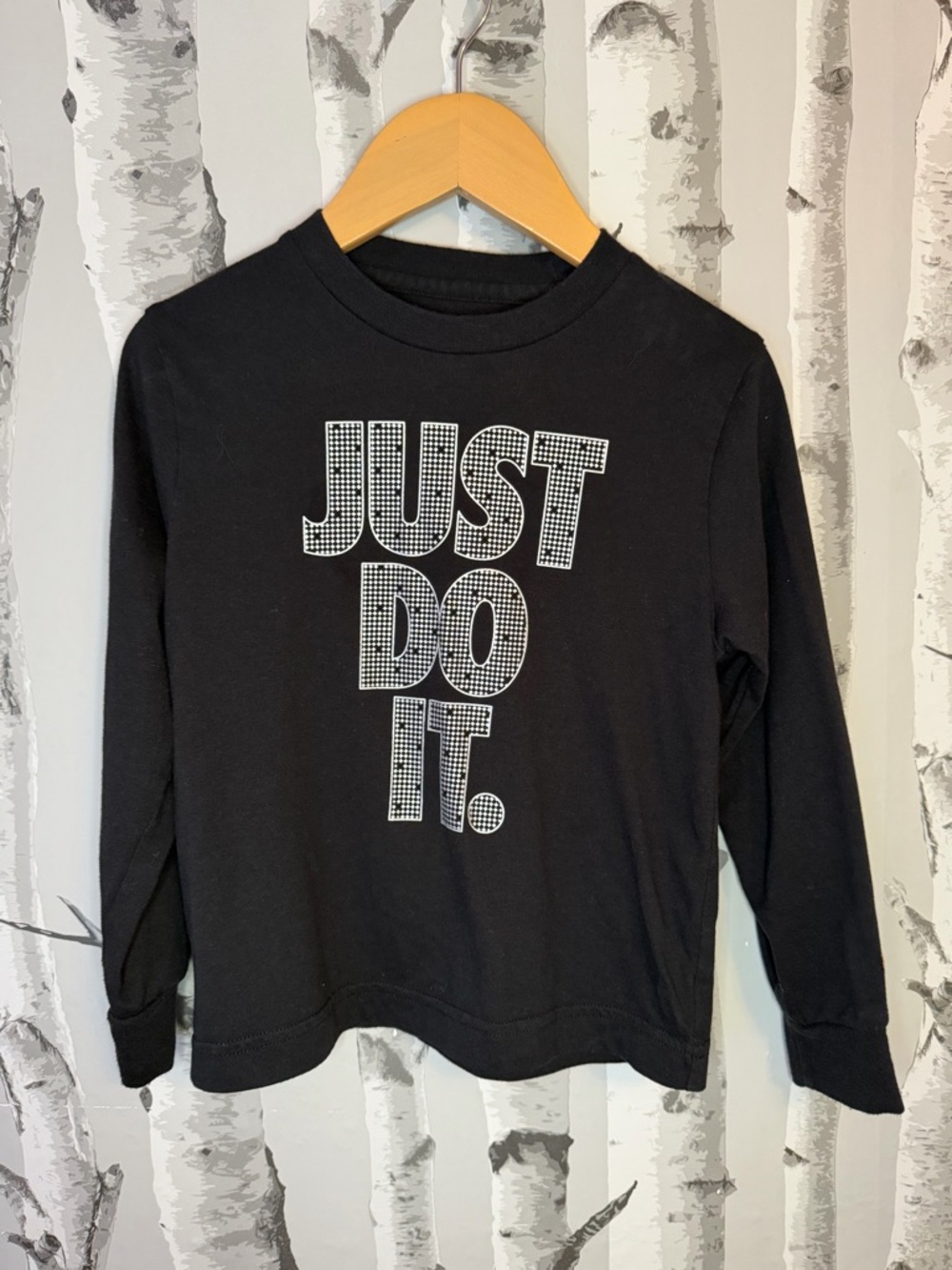 Nike Black Long-Sleeve 'Just Do It.' Graphic Tee
